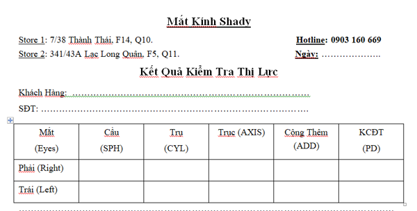 Cách đơn giản để đọc hiểu kết quả đo mắt cho chính mình 1