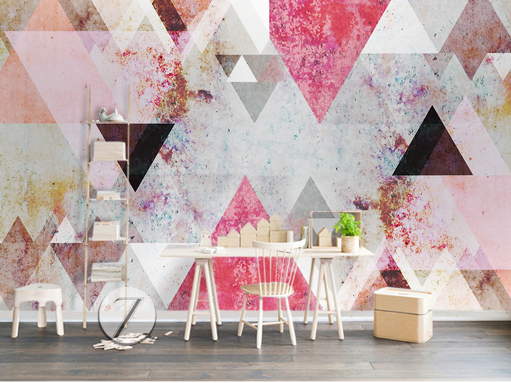 Khối tam giác với tông màu pastel là lựa chọn không tồi cho phòng của con bạn bất kỳ lứa tuổi nào đều ưa thích