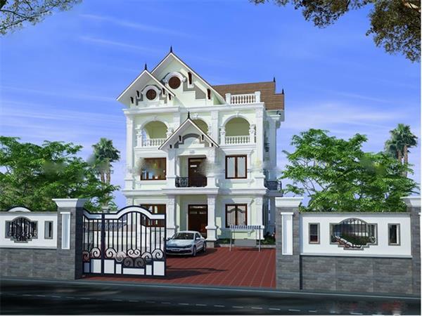 Thiết kế thi công biệt thự chú Thành ở Hải Dương