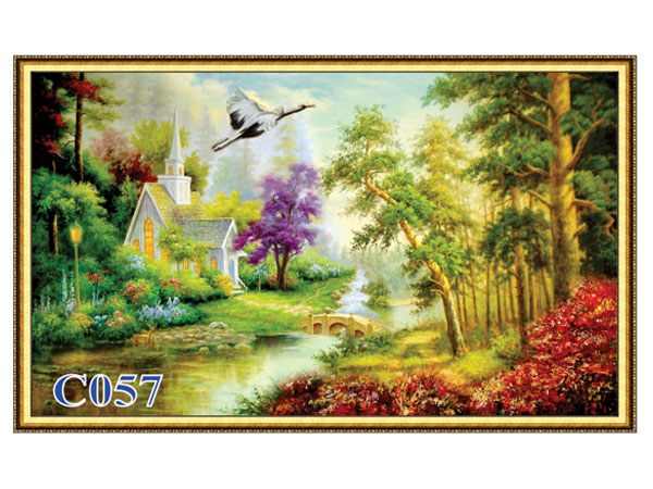 Tranh gạch sơn dầu C-057
