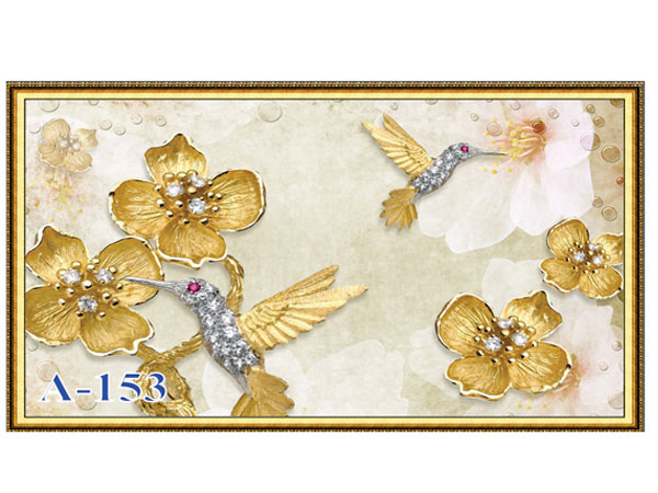 Tranh gạch phối họa tiết trang trí A-153