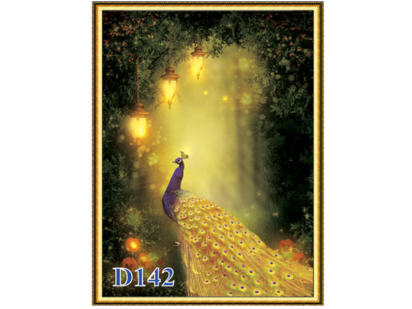 Tranh gạch con công D142