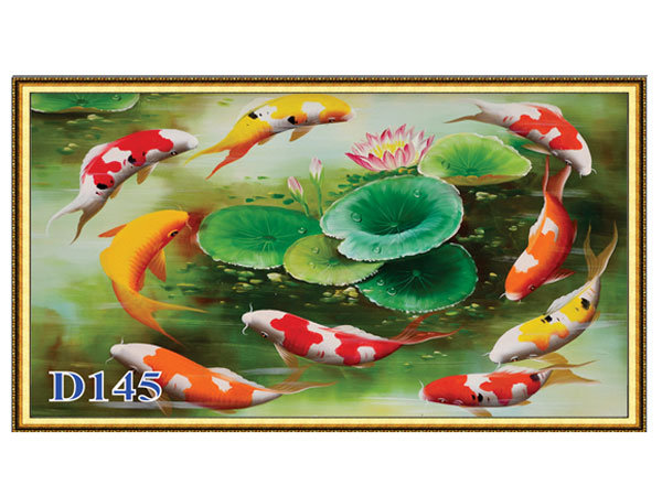Tranh cửu ngư quần hội D-145
