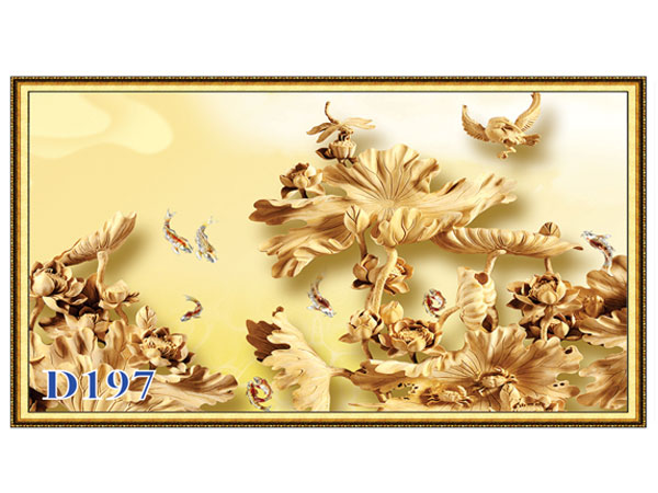 Tranh gạch giả gỗ D-197