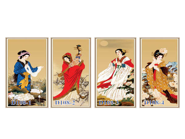 Tranh gạch bộ tứ quý D-108