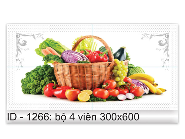 Tranh gạch trang trí bếp bộ 4 viên ID-1266