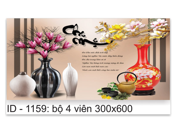 Tranh gạch trang trí bếp bộ 4 viên ID-1159