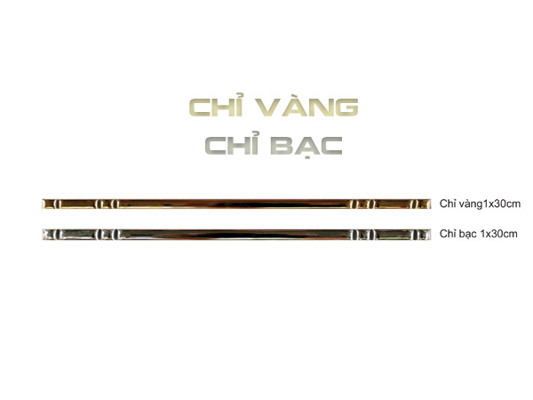 Viền chỉ vàng, bạc 1x30