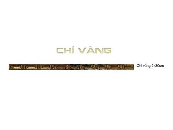 Viền chỉ vàng 2x30