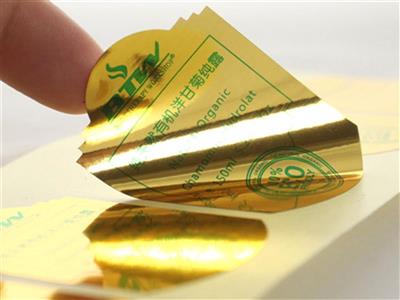 In tem decal thiếc màu vàng đẹp