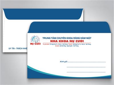 In nhanh phong bì thư khổ nhỏ cho phòng khám