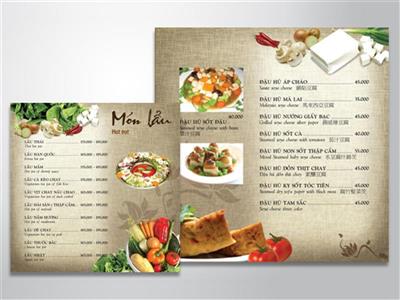 In menu quán lẩu đẹp