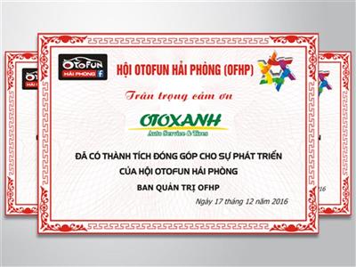 In giấy khen của hiệp hội, tổ chức