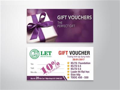In nhanh voucher cho trung tâm tiếng anh đẹp