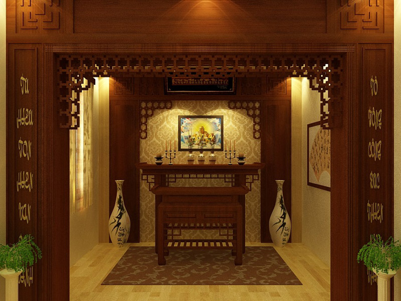 Phòng thờ đẹp và hợp phong thủy giúp gia chủ phát tài