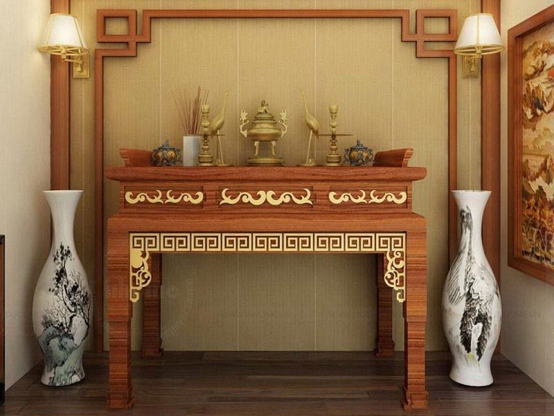 Mẫu thiế kế nội thất phòng thờ đẹp