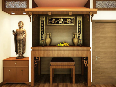 Một số điều kiêng kỵ về cửa phòng thờ và cách đặt phòng thờ