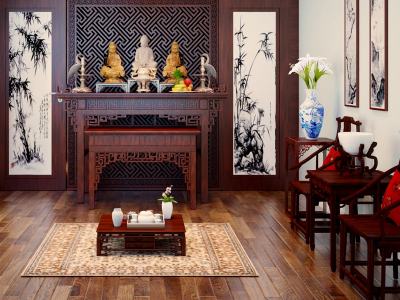 Cách bố trí nội thất phòng thờ CHUẨN và HỢP phong thủy nhất