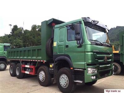 Xe ben 4 chân Howo thùng Vuông thùng dài 6,3 m bản nặng Full cấu hình