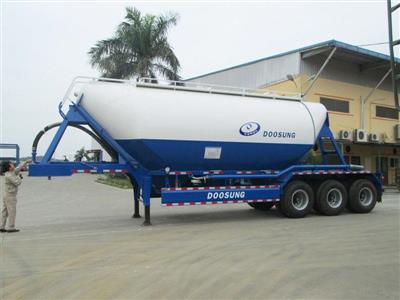 Xe rơ mooc bồn chở xi măng rời Doosung 3 rốn xả xi, 31 khối