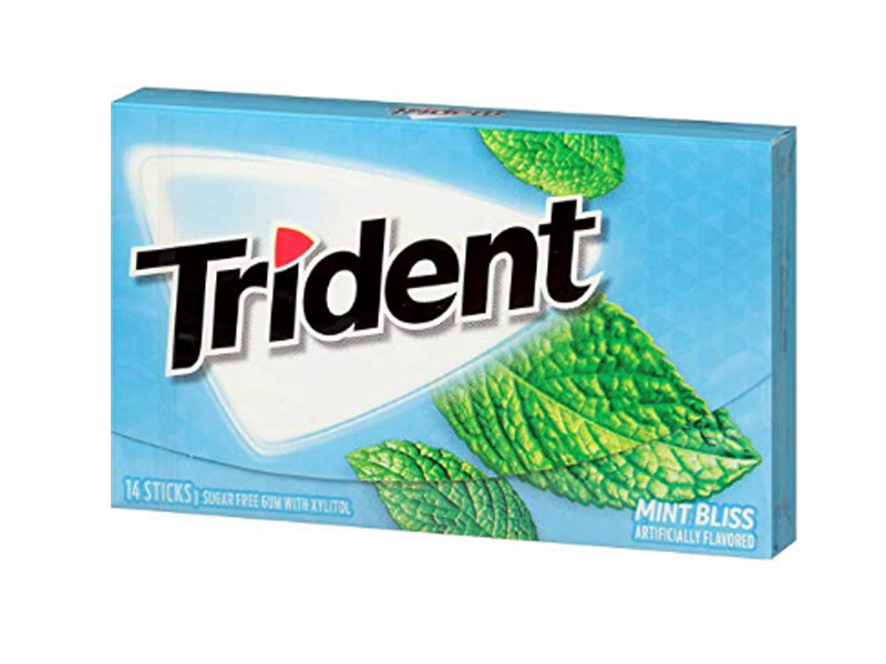 Kẹo cao su Trident Mint Bliss ( Vị bạc hà ): 5 thanh