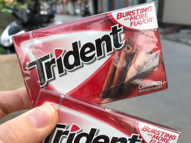 Trident Gum không đường vị quế hộp 15 thanh