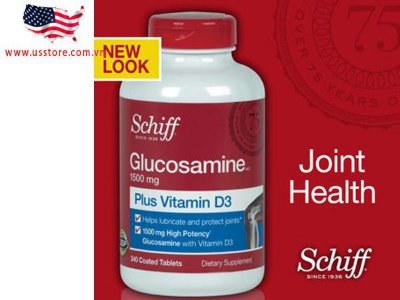 Thuốc hỗ trợ điều trị xương Glucosamine Plus Vitamin D3 Schiff 340 viên