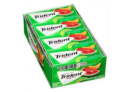 Trident Gum không đường vị dưa hấu Trident Tropical Twist hộp 15 gói
