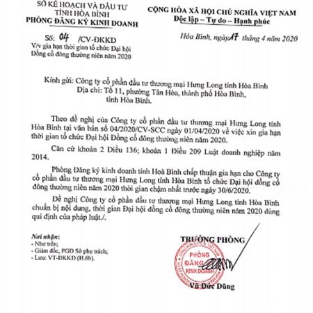 Công văn chấp thuận của Sở kế hoạch đầu tư