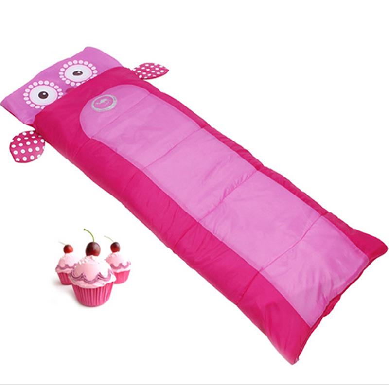 Túi ngủ học sinh cú mèo hồng