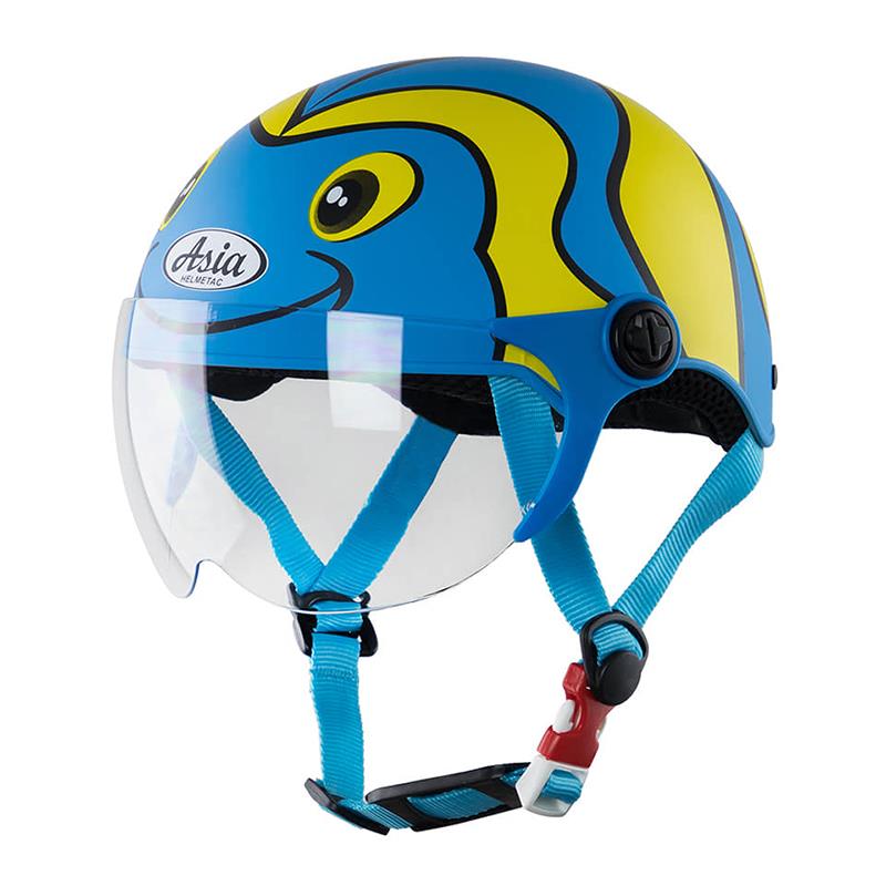 Mũ bảo hiểm trẻ em cao cấp Asia cá xanh vàng
