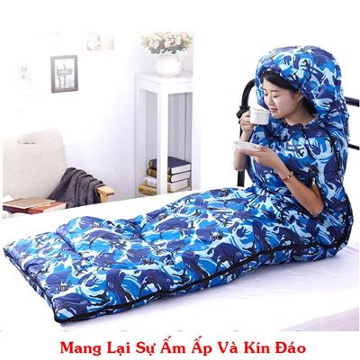 Túi ngủ Rằn ri xanh