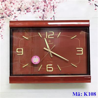 Đồng hồ treo tường Kashi K108 mặt nâu