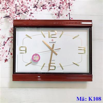 Đồng hồ treo tường Kashi K108 mặt trắng