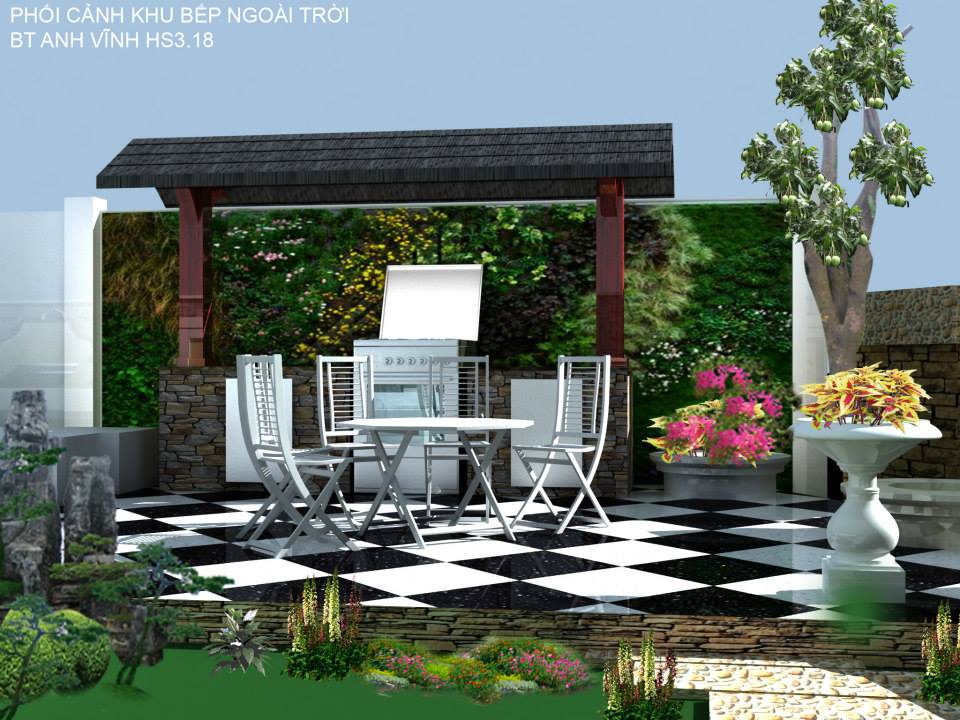 Thiết kế thi công sân vườn biệt thự 3