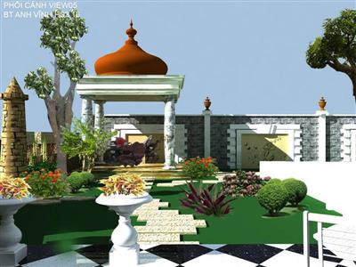 Thiết kế sân vườn Biệt thự phong cách Ba Tư