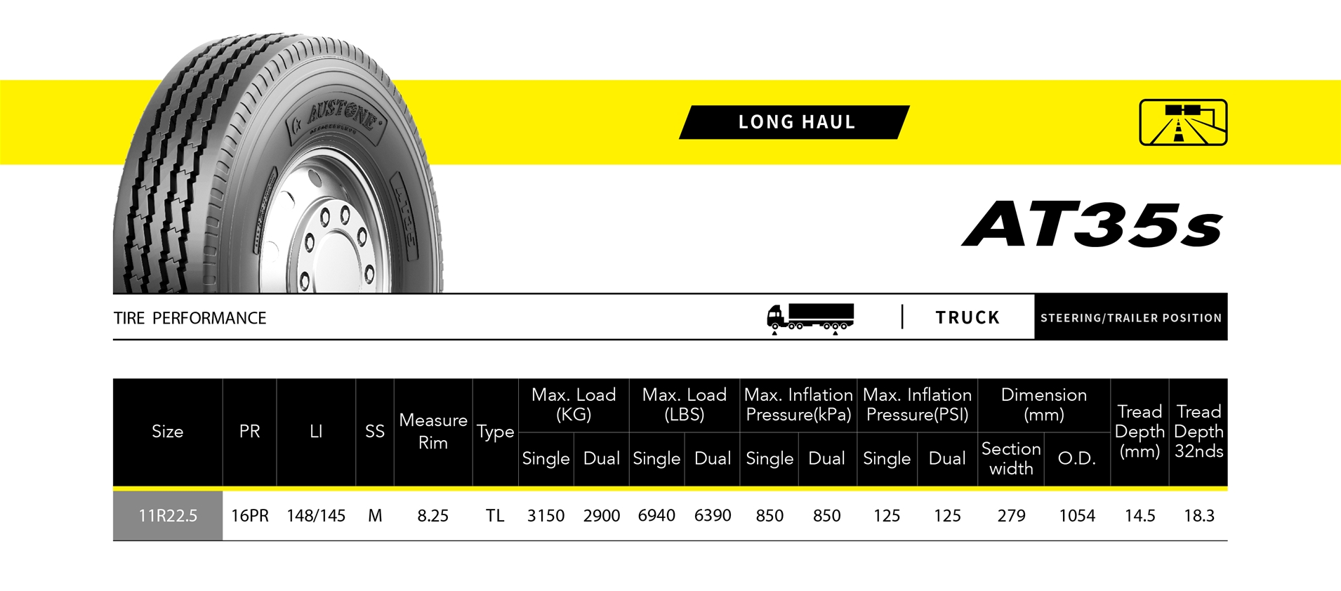 Lốp xe tải nhẹ Austone Tire AT35s