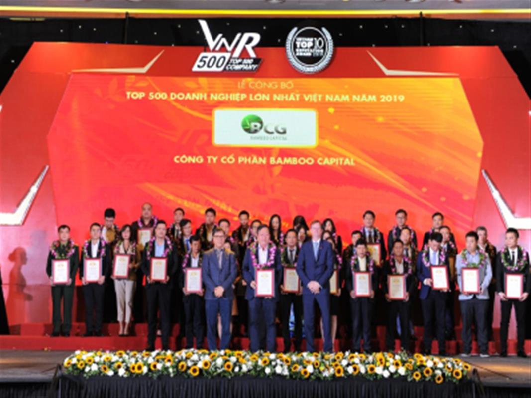 Tập đoàn Bamboo Capital và Công ty Tracodi vào Top 500 Doanh nghiệp lớn nhất Việt Nam 2019 (VNR500)