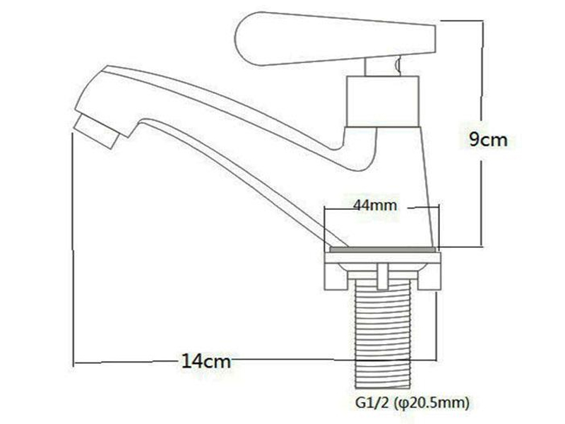 Vòi lavabo lạnh Inox SUS 304 EL-122 (Trắng vàng) 3