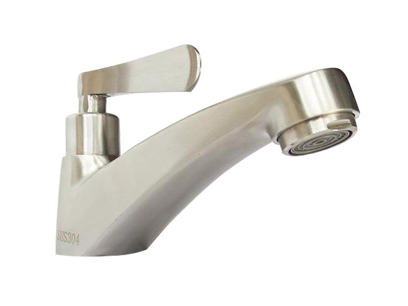 Vòi lavabo lạnh Inox SUS 304 EL-122 (Trắng vàng)