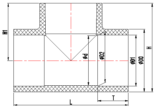 Tê PVC dán keo