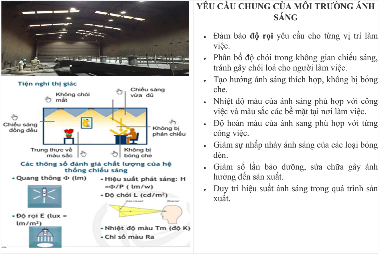 Yêu cầu đối với chiếu sáng cho nhà xưởng, nhà kho 2