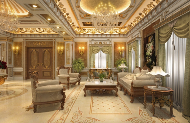 Trang trí phòng khách bằng đèn chùm tăng vẻ đẹp sang trọng 2