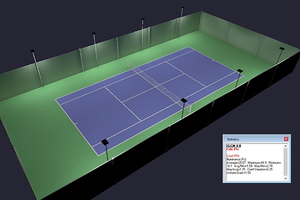 Đèn pha Led cho sân tennis và quy chuẩn chiếu sáng sân tennis bạn cần biết 7