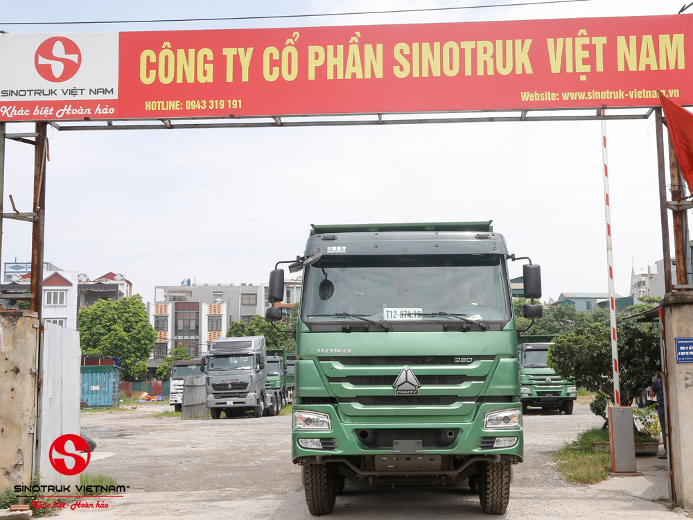 Xe tải ben howo 4 chân 380hp Cabin V7G
