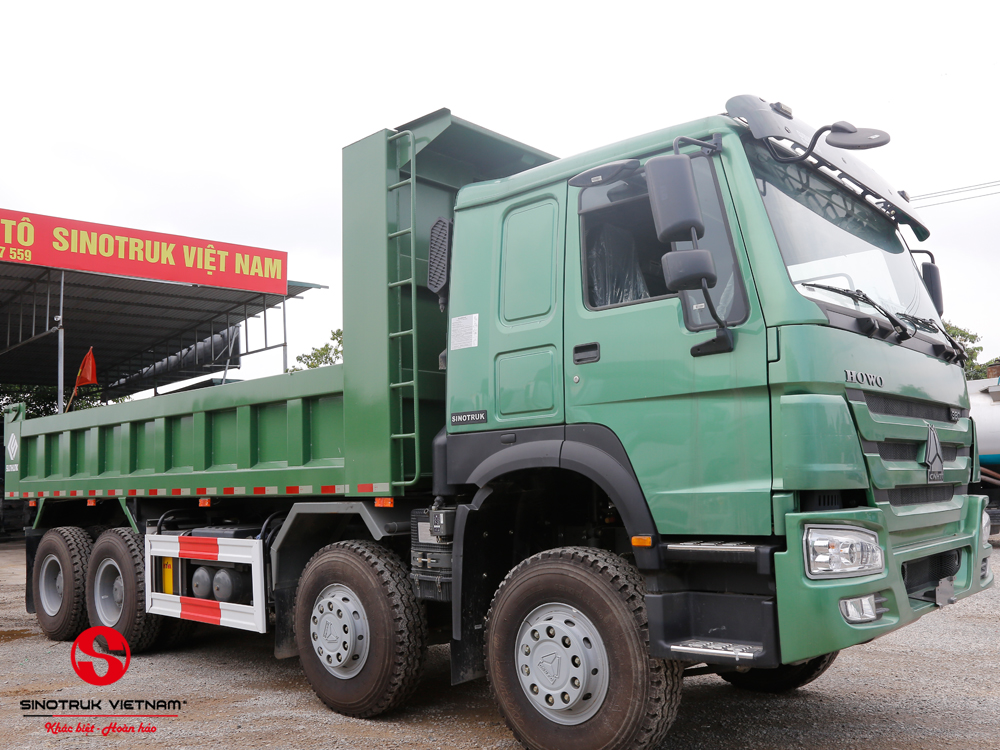  Xe ben howo 4 chân 380hp Cabin V7G