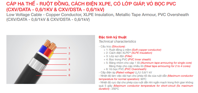Các mẫu dây cáp điện Trần Phú 4x10 3