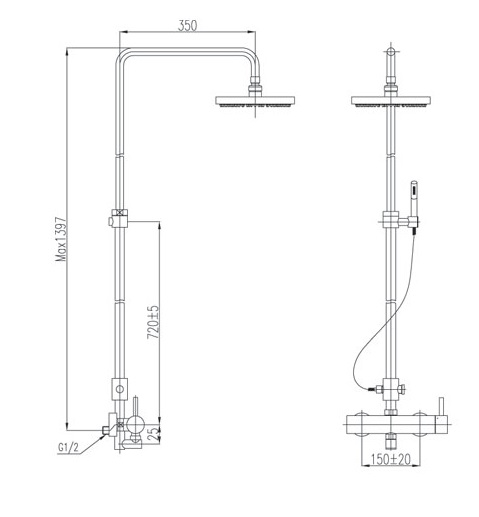 sen cây tắm nóng lạnh INAX BFV-70S
