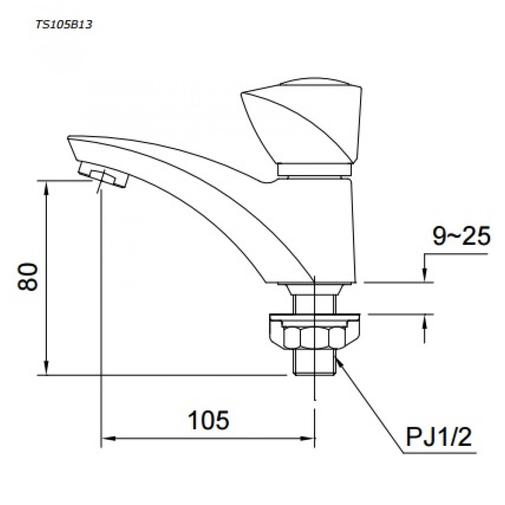 Vòi chậu rửa lạnh Toto TS105B13