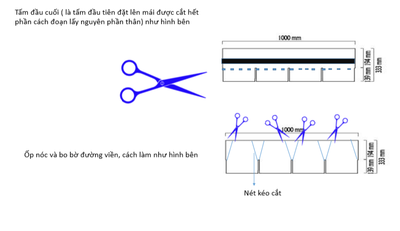 Hướng dẫn lắp đặt Bitum phủ đá kiểu hình chữ nhật 3